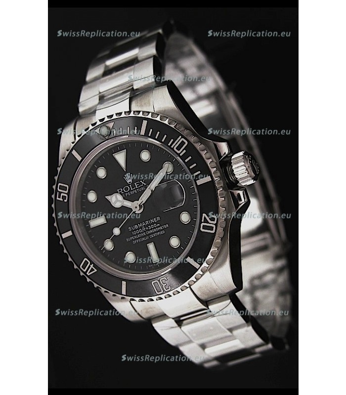 Rolex Submariner Swiss Replica Watch in Black Bezel - Ceramic Bezel Watch