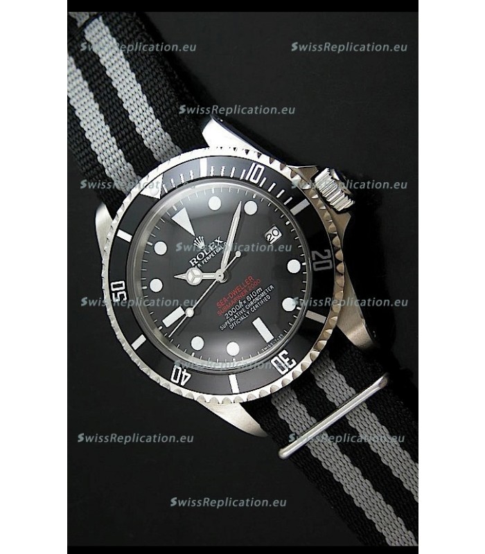 Rolex Oyster Vintage Date Sea-dewller Submariner Japanese Replica Watch in Black Dial