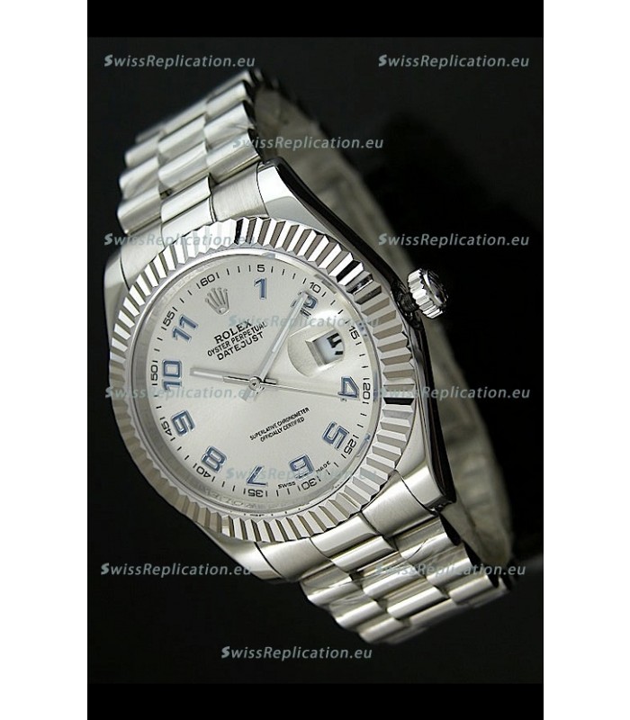 Rolex Replica Datejust Mens Japanese Watch in Arabic Numerals Dial - 41MM