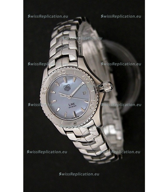 Tag Heuer Link Swiss Ladies Watch in Mother of Pearl Blue Dial