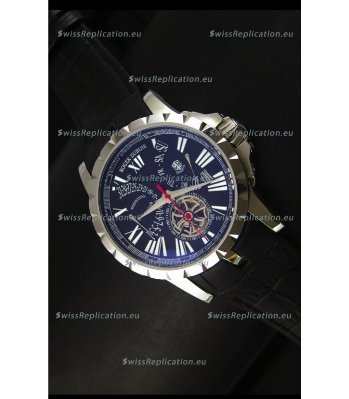 Roger Dubuis Excalibur Calendar Watch in Black Dial 
