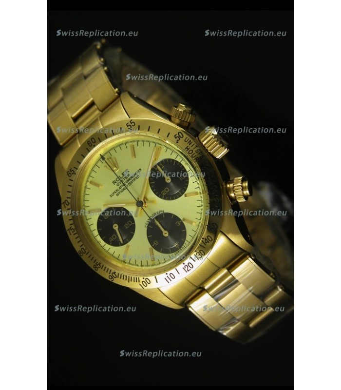 Rolex Daytona 6265 Cosmograph Metallic Gilt Dial in Gold Case