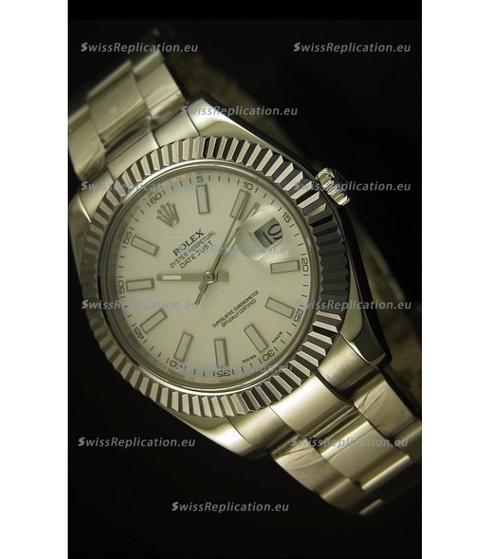 Rolex Datejust Swiss Watch in White Dial - 2836-2 ETA 