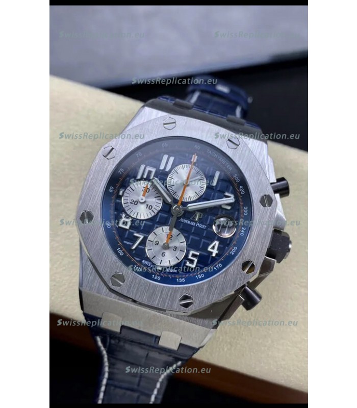 Audemars Piguet Royal Oak Offshore Blue Dial Chronograph 1:1 Mirror Replica Watch - 904L Steel