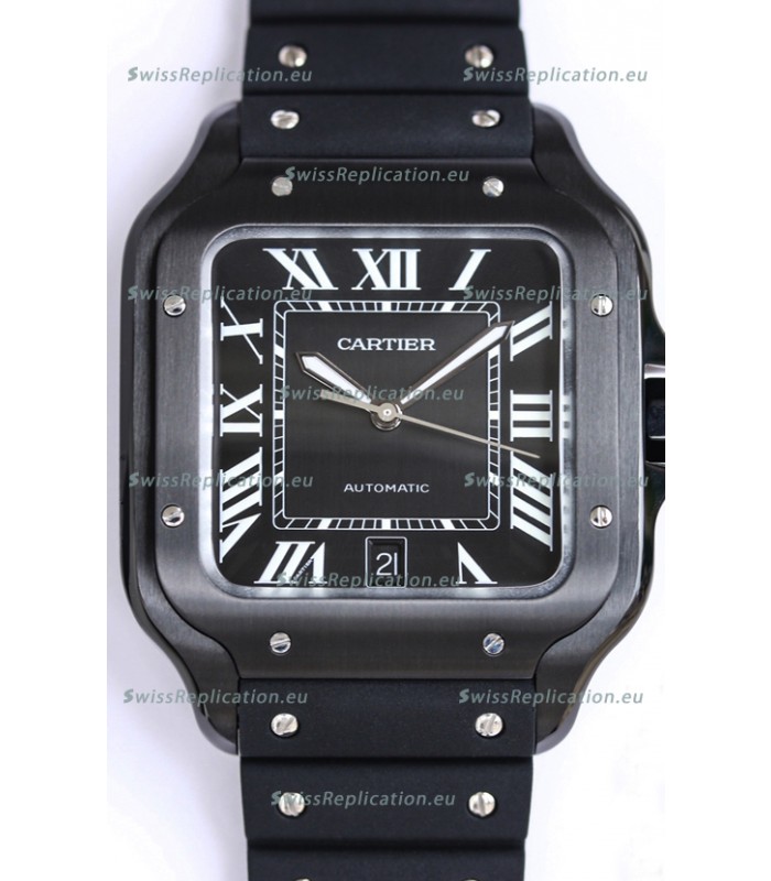 Santos De Cartier DLC Coated Casing 1:1 Mirror Swiss Replica Watch 40MM