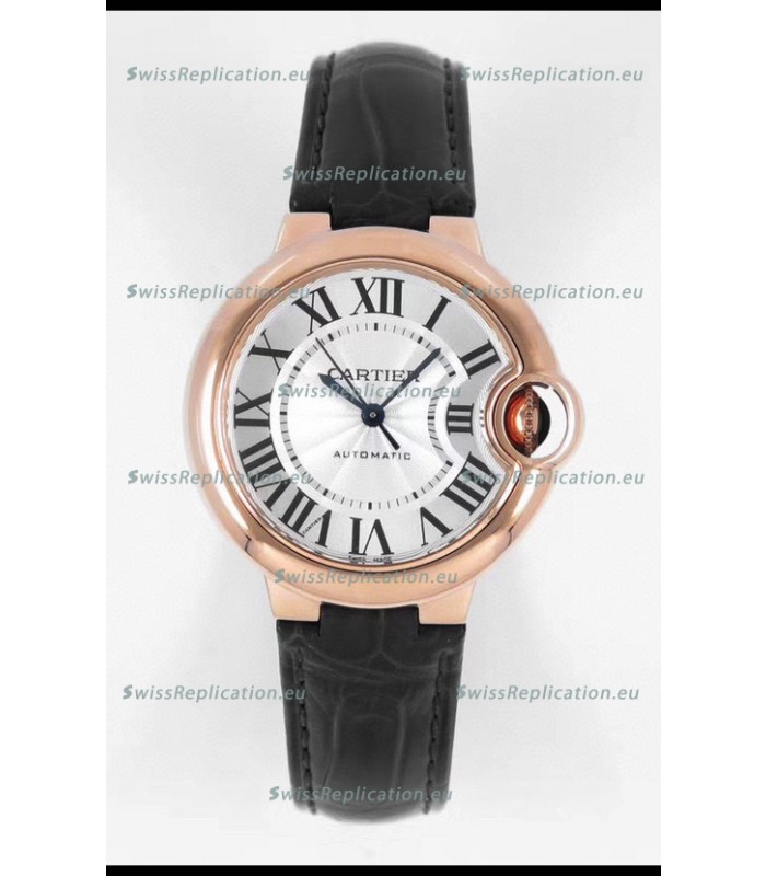 Ballon De Cartier Swiss Automatic 1:1 Mirror Quality 33MM in Rose Gold Plating