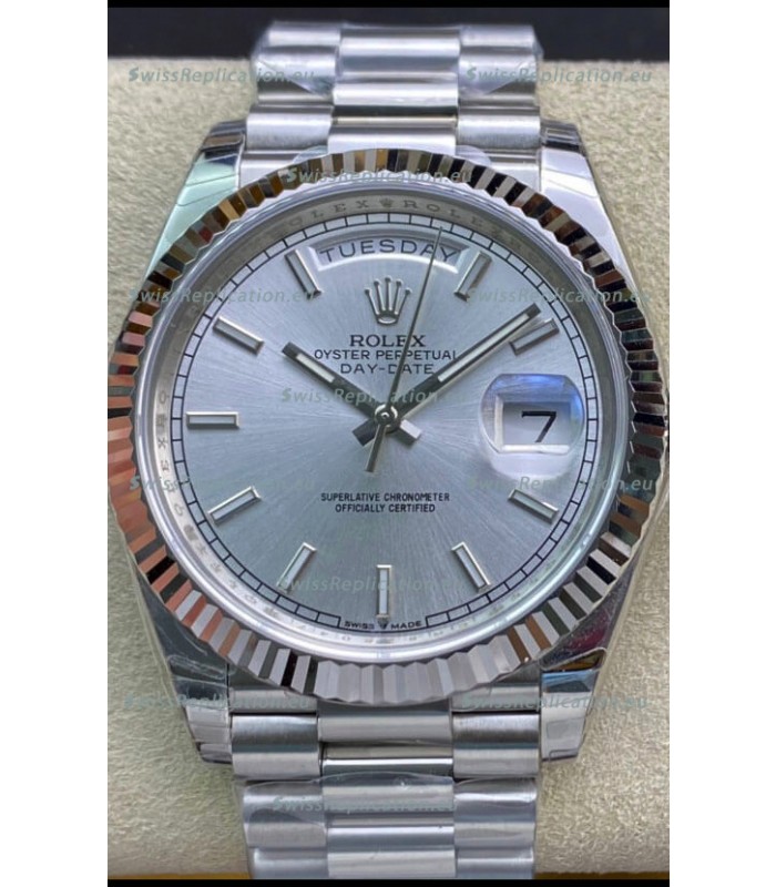 Rolex Day Date Presidential 904L Steel 40MM - Steel Dial 1:1 Mirror Quality Watch