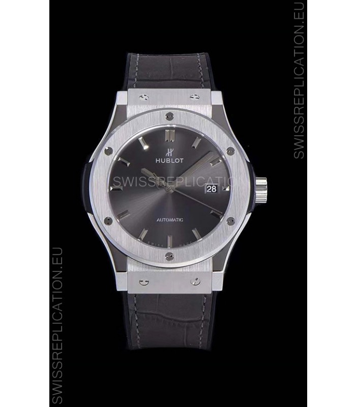 Hublot Classic Fusion 1:1 Mirror Replica Swiss Watch in 904L Steel Casing Grey Dial