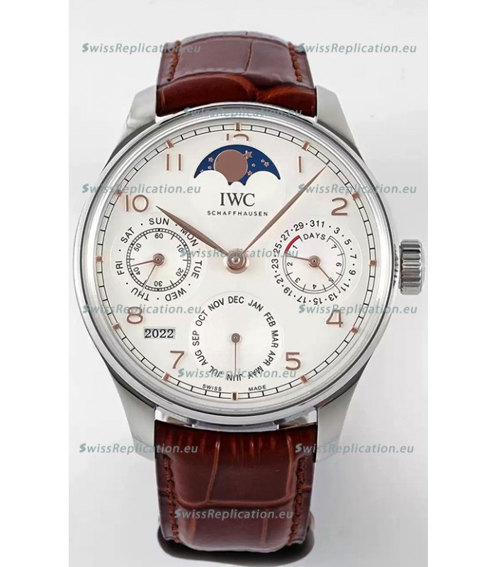 IWC Portuguese Perpetual Calendar 904L Steel Swiss Replica Watch REF. IW503307