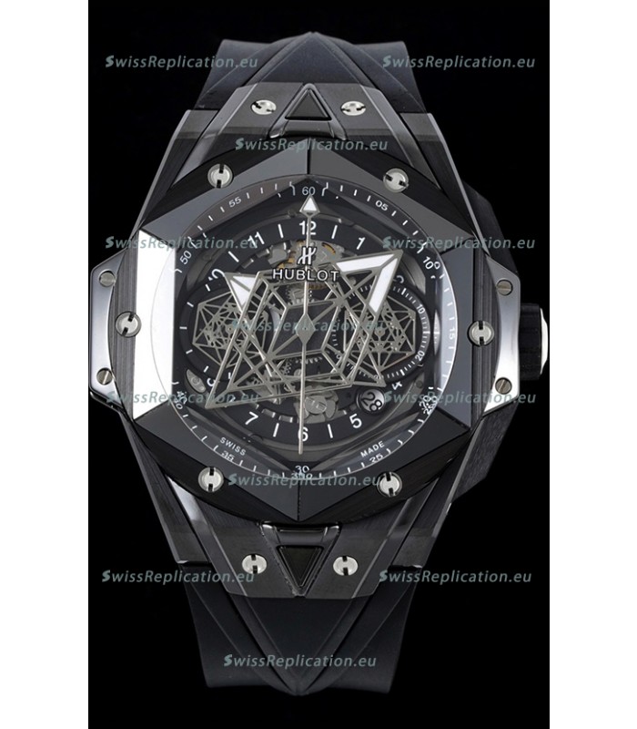 Hublot Big Bang UNICO Sang Bleu II Black Ceramic 1:1 Mirror Quality Swiss Replica Watch 