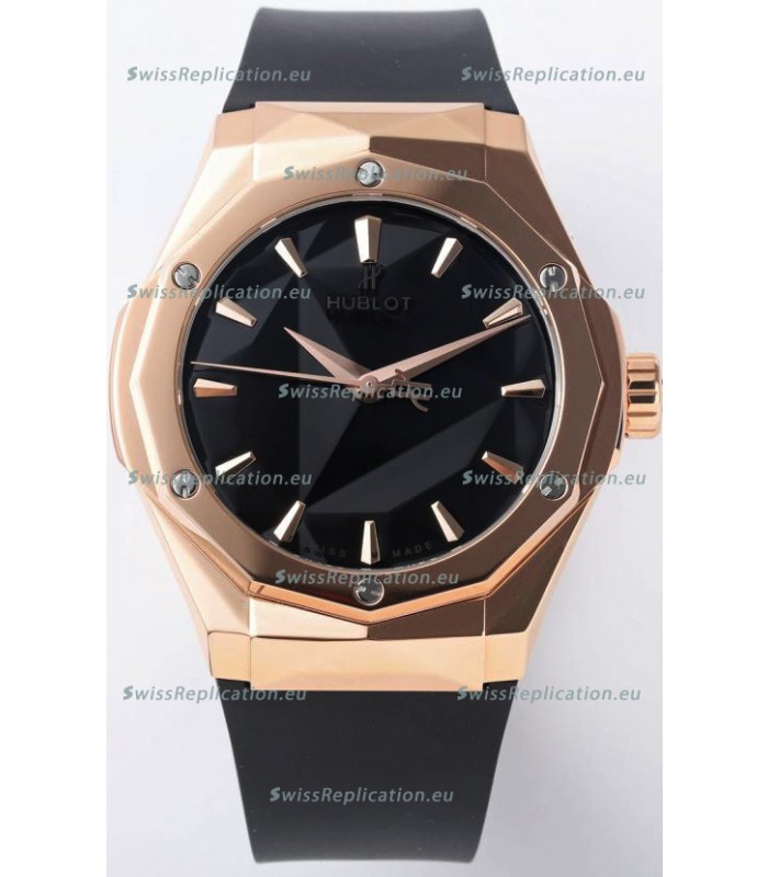 Hublot Classic Fusion Orlinski King Gold 40MM Edition Black Dial Swiss Replica Watch