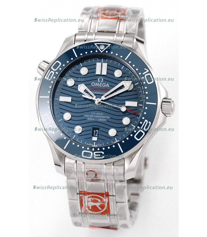 Omega Seamaster 300M Master Chronometer Blue Swiss 904L Steel 1:1 Mirror Replica Watch