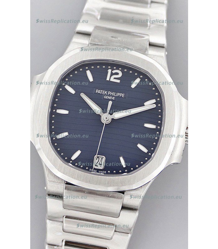 Patek Philippe Nautilus 7118/1A Blue Dial 1:1 Mirror Swiss Replica Watch in 904L Steel 