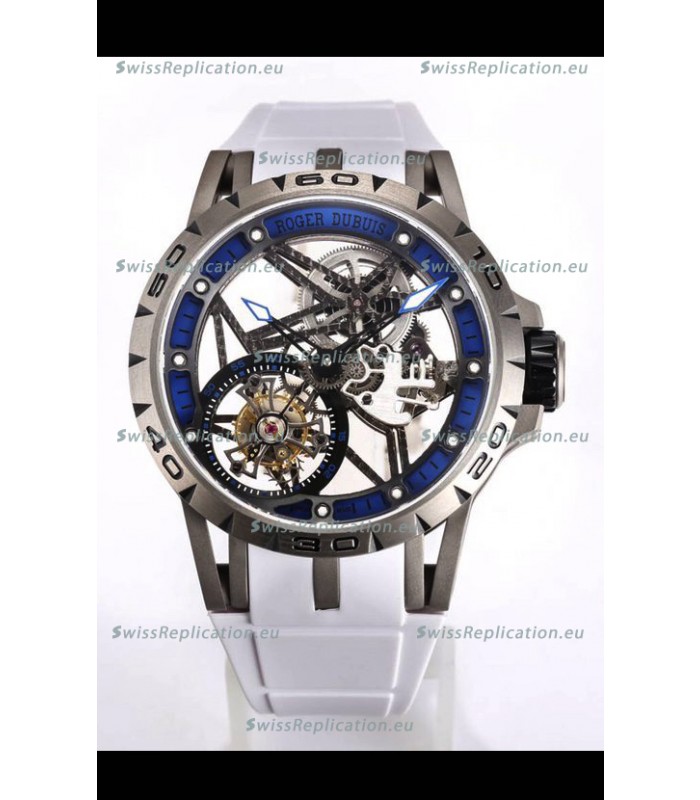 Roger Dubuis Excalibur Spider Flying Tourbillon Skeleton Titanium Casing 45MM 1:1 Mirror Swiss Watch