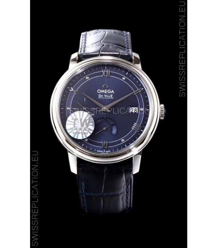 Omega De Ville Prestige Power Reserve 904L Steel 1:1 Mirror Swiss Watch Blue dial