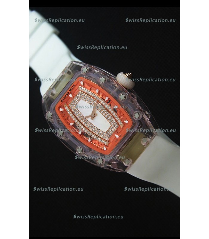 Richard Mille RM07-02 Sapphir Ladies Swiss Replica Watch in White Pearl Dial 