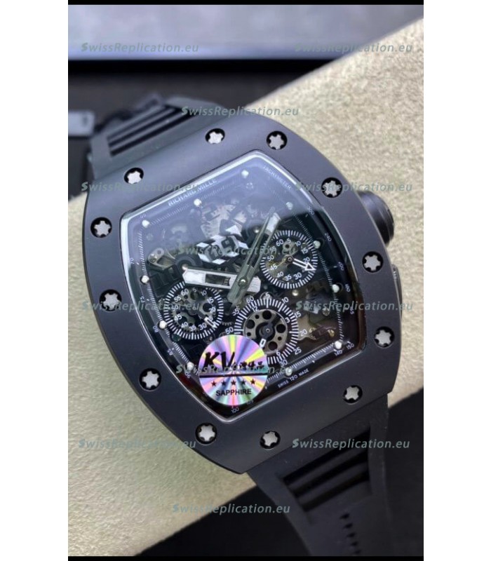Richard Mille RM011 Felipe Massa 1:1 Mirror Black Ceramic Case Watch 