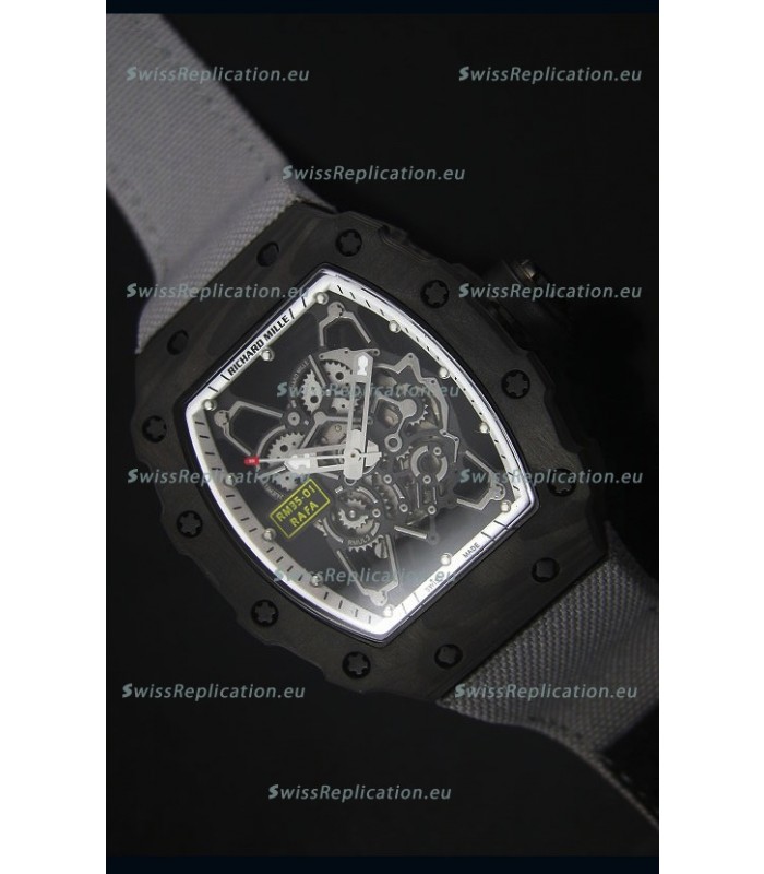Richard Mille RM35-01 Rafael Nadal Edition Swiss Replica Watch Grey Nylon Strap