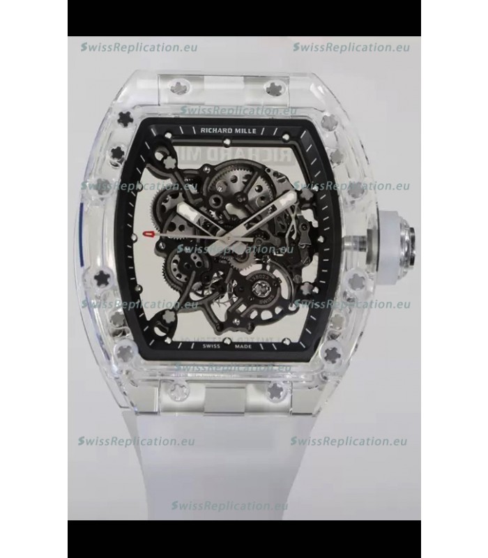 Richard Mille RM055 Transparent Sapphires Casing with Genuine Tourbillon Super Clone Watch