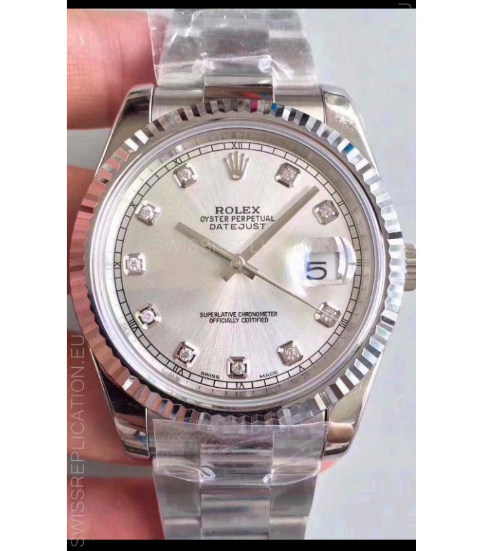 Rolex Datejust 41MM Cal.3135 Movement Swiss Replica Watch in 904L Steel / Steel Dial