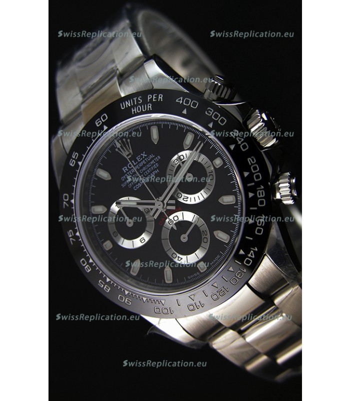 Rolex Cosmograph Daytona 116500LN Black Dial Original Cal.4130 Movement - Ultimate 904L Steel Watch 