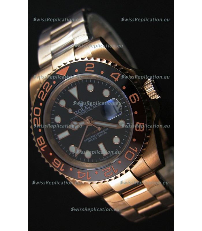 Rolex GMT Masters II 126715CHNR Everose Gold Swiss Replica 1:1 Mirror Watch