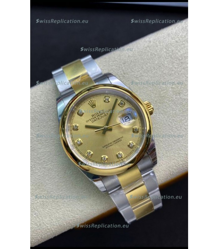 Rolex Datejust 126203 36MM Swiss 1:1 Mirror Replica Watch in 904L Steel - Gold Dial