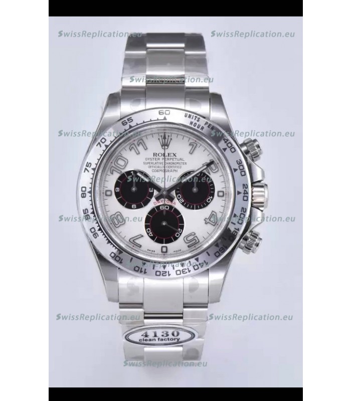 Rolex Cosmograph Daytona Panda M116519 Original Cal.4130 Movement - 904L Steel Watch White Dial