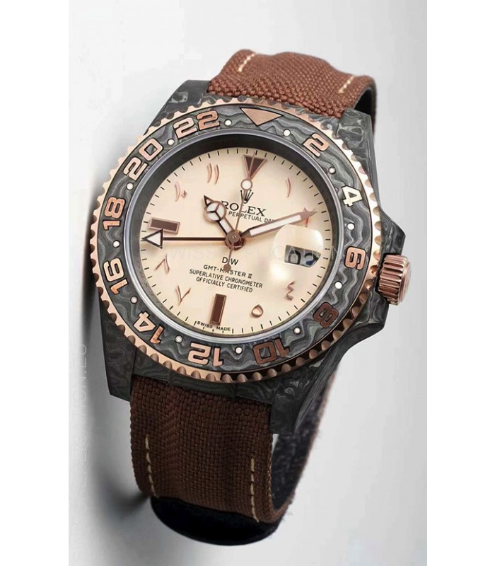 Rolex GMT Masters II DiW Edition Swiss Replica Watch - 1:1 Mirror Replica Arabic Numerals