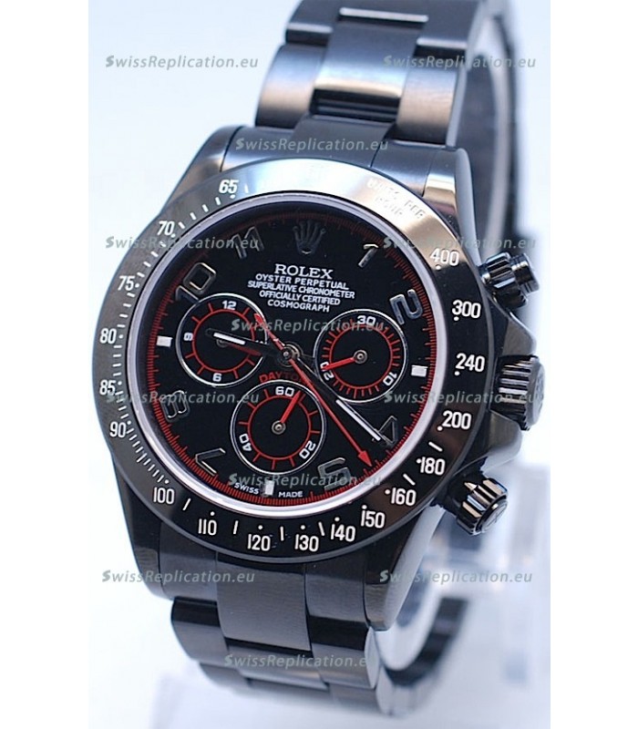 Rolex Cosmograph Project X Editions Black Out Daytona Swiss Replica Watch in Black Dial