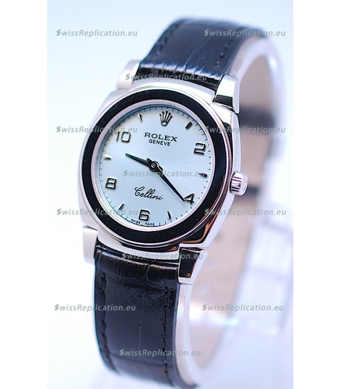 Rolex Cellini Cestello Ladies Swiss Replica Watch in Silver Dial