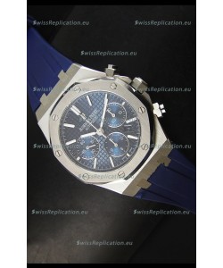 Audemars Piguet Royal Oak Chronograph Watch in Stainless Steel Case Blue Dial
