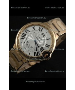 Cartier Ballon Blue de Japanese Replica Watch in Pink Gold Strap