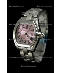 Cartier Roadster Ladies Watch - 1:1 Mirror Replica Watch in Pink Dial