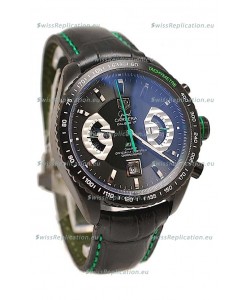 Tag Heuer Grand Carrera Japanese Replica PVD Watch in Black