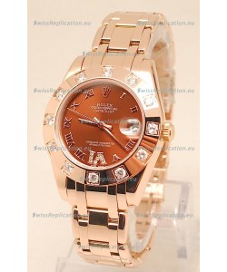 Rolex Datejust Swiss Replica Watch in Rose Gold - 36MM
