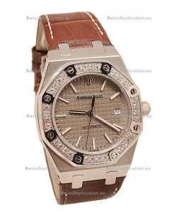 Audemars Piguet Royal Oak Steel Swiss Watch in Grey Dial