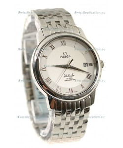 Omega Co-Axial Deville Japanese Steel Watch in White Dial