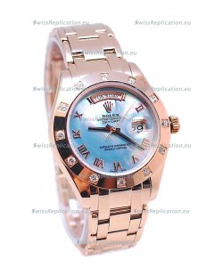 Rolex Day Date Blue Mother of Pearl Japanese Replica Watch