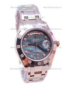 Rolex Day Date Black Mother of Pearl Swiss Replica Watch