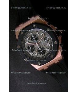 Audemars Piguet Royal Oak Offshore Swiss Watch in Grey Safari Dial - Secs hand 12 O clock