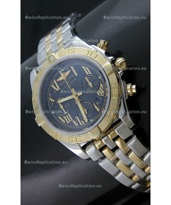 Breitling Chronomat B01 Two Tone Swiss Watch in Black Dial