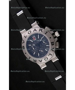 Bvlgari CH35 S Aluminium Japanese Replica Quartz Watch in Black Dial