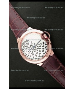 Ballon De Cartier Watch in Pink Gold Casing