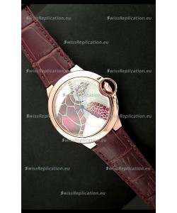 Ballon De Cartier Watch in Turtle Lacquered Dial