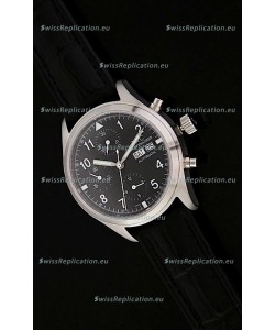 IWC Der Flieger Chronograph Swiss Replica Watch in Black