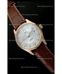 IWC Fliegeruhr International Watch Co. Swiss Automatic Rose Gold Watch in White Dial