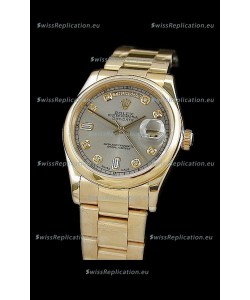 Rolex Day Date Japanese Full Gold Diamond Replica Watch