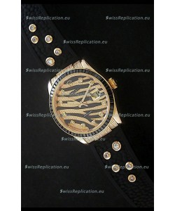 Rolex DateJust Rose Gold Diamond Swiss Replica Watch