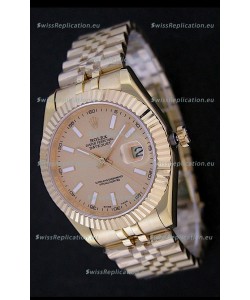 Rolex Datejust Swiss Replica Rose Gold Watch 